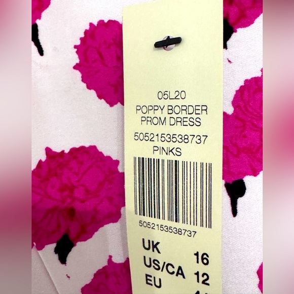 🌺 Beautiful Vintage Long Tall Sally Spring Poppy Ladies Dress - Size 12 - Picture 11 of 16